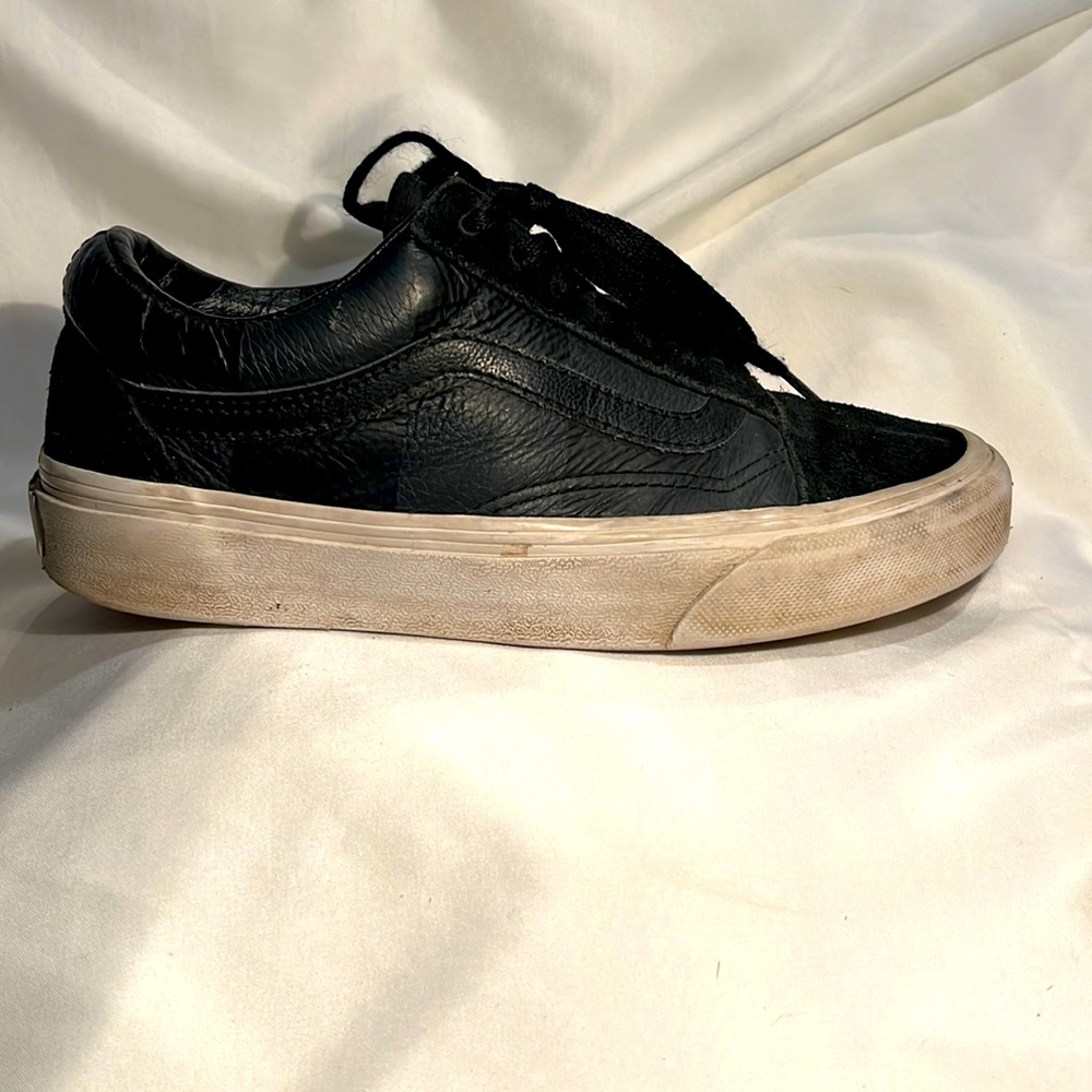 Vans Black Leather and Suede